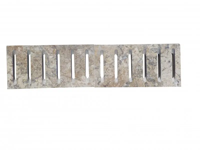 Travertin Silver Grille Rainure 15x30 cm 