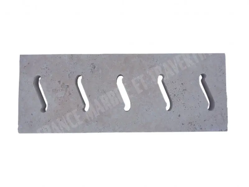 [333] Travertin Beige Grille Serpent 19x50 cm 