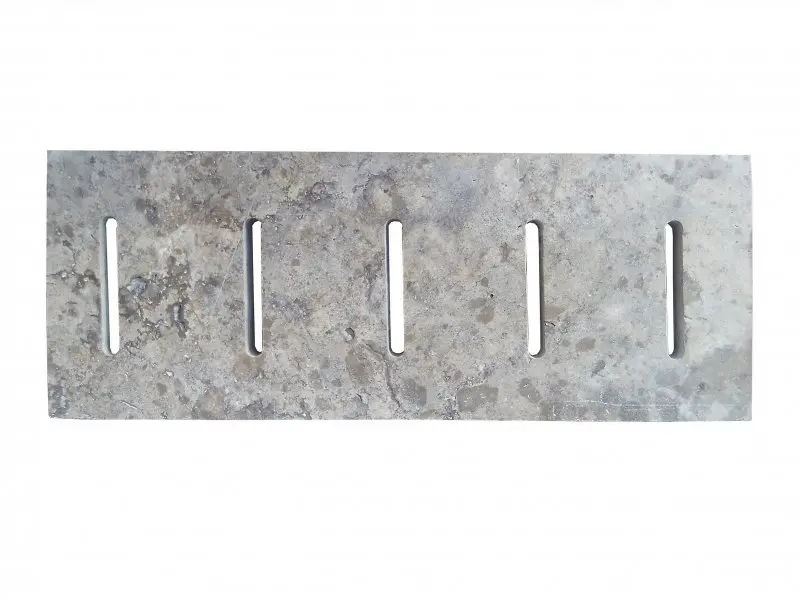 Travertin Silver Grille Rainure 19x50 cm 