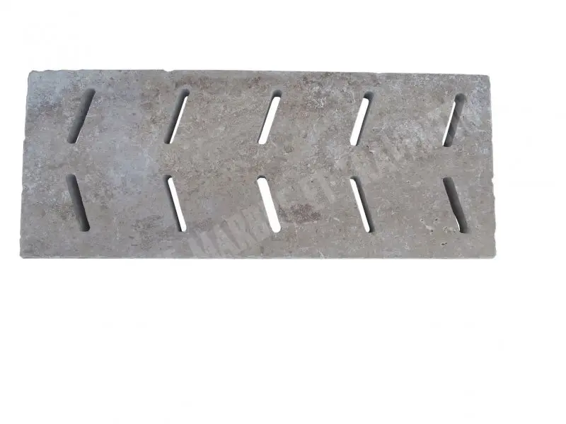 Travertin Beige Grille Fleche 25x61 cm 