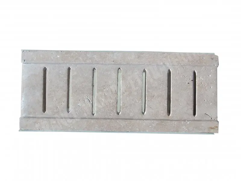 Travertin Beige Grille Canal Rainure +  Plastique Caniveau   