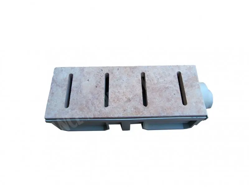 Travertin Beige Grille Rainure + Plastique Caniveau        