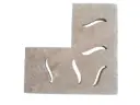 Travertin Beige Grille Angle Serpent 50x50 cm 
