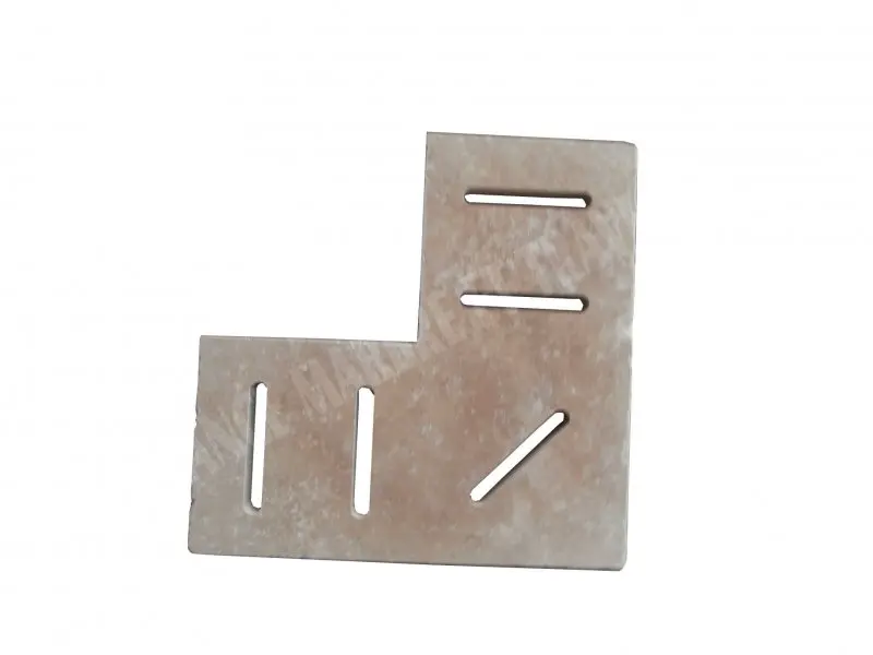 [952] Travertin Beige Grille Angle Rainure 50x50 cm 