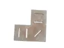 Travertin Beige Grille Angle Rainure 50x50 cm 
