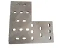 Travertin Beige Grille Angle Ovale 50x50 cm 