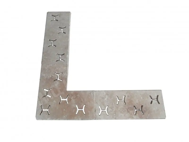 Travertin Beige Grille Angle Grande H 50x50 cm 