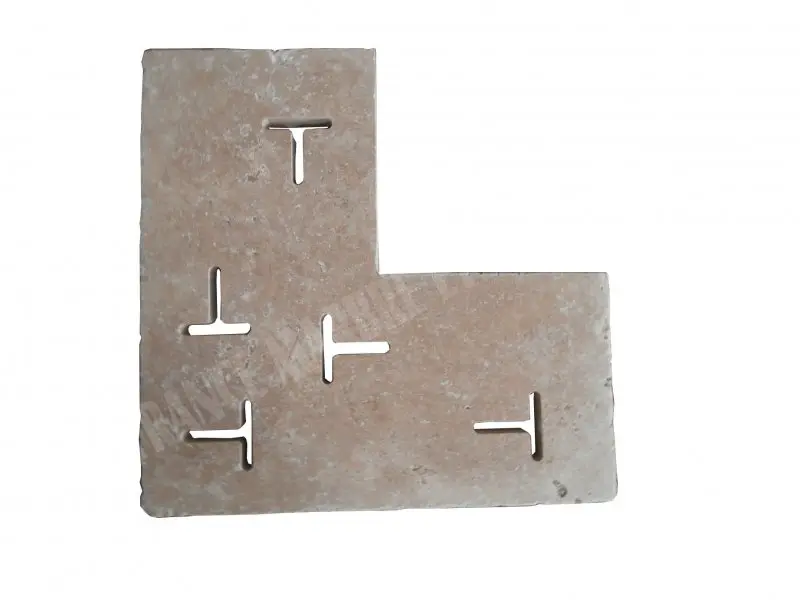 Travertin Beige Grille de Angle Model Grande T 50x50 cm 