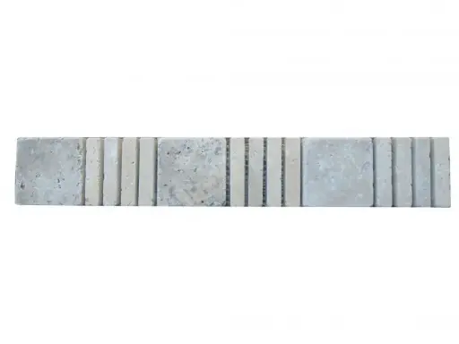 [2220] Travertin Silver & Beige Paris Frise 30,5x5 cm 