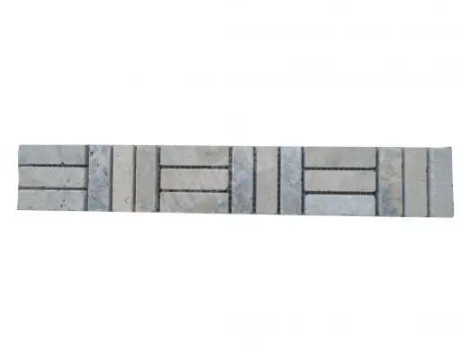 [2216] Travertin Silver & Beige Lyon Frise 30,5x5 cm 