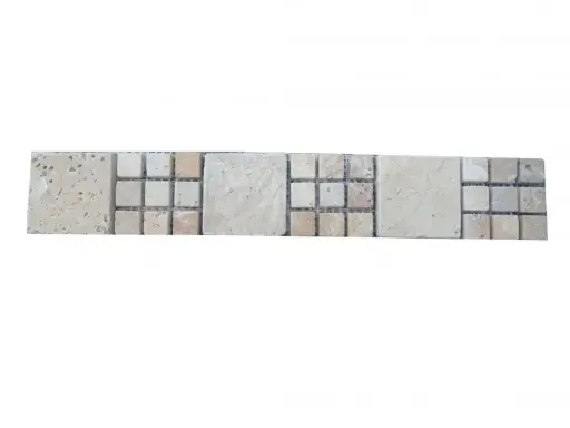 [2202] Travertin Beige & Jaune Monaco Frise 30,5x5 cm 