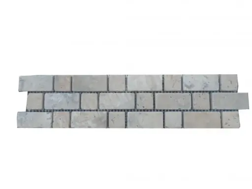 [2150] Travertin Silver & Beige Bordeaux 2 Frise 30,5x8 cm 
