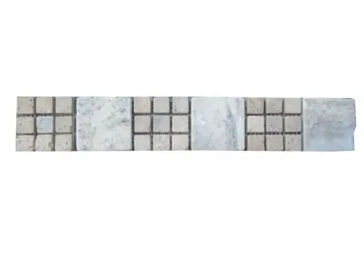 [2133] Travertin Silver & Beige Monaco Frise 30,5x5 cm 