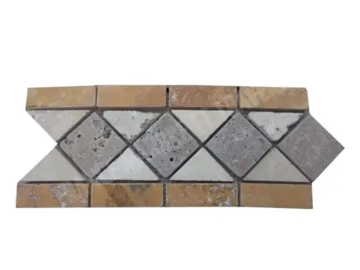 [1298] Travertin Multicolore Frise 28x12 cm 