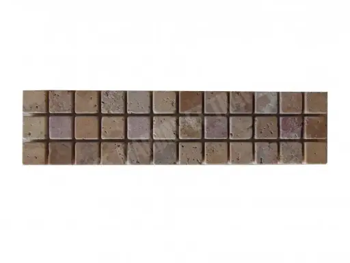 [1137] Travertin Jaune - Milieu Rose Frise 30,5x7,5 cm 