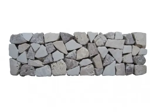 [1038] Travertin Multicolore Palladian Frise 30x10 cm 