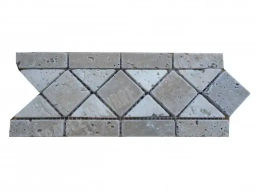 [173] Travertin Frise Noce & Beige 28,5x12 cm 