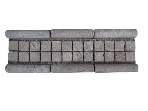 [839] Travertin Frise Noce Mouleur Jaune Mosaïque 30x8 cm 