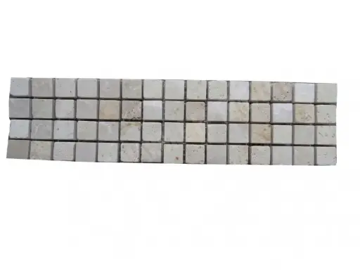 [1032] Travertin Beige Frise Mosaïque 25x6,5 cm 