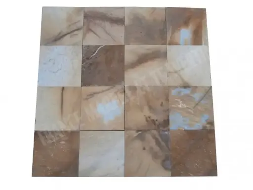 [1369] Marbre Jaune Picasso 20x20 cm