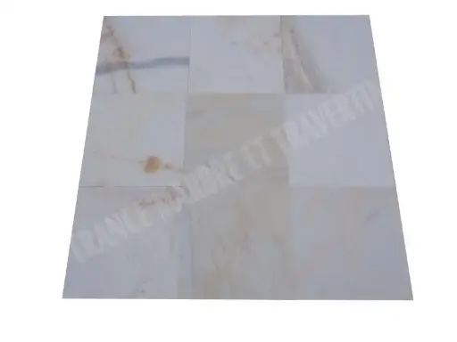 [1284] Marbre Blanc Bianco Giallo 30,5x30,5 cm 