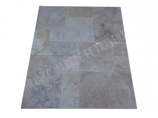 [077] Travertin Rustique Gold Opus Romain 