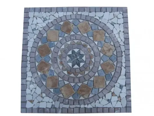 [1131] Marbre Rosace Multicolore 61x61 cm 