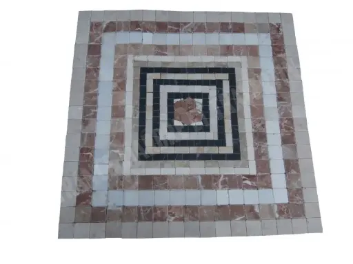 [0527] Marbre Rosace Multicolore 80x80 cm  