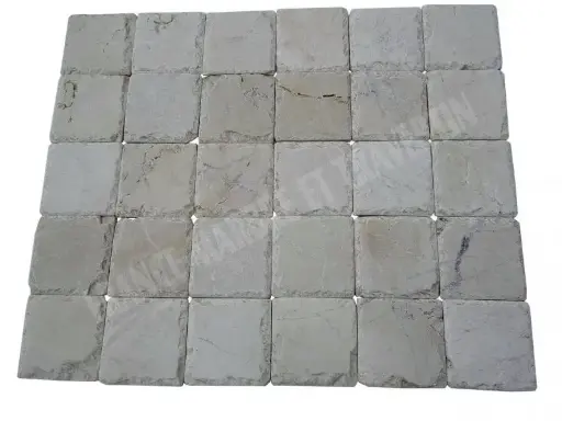 [0334] Marbre Marfil Beige Bords Eclaté 10x10 cm 