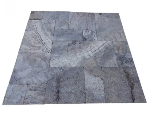 [313] Travertin Silver Big Opus Romain 