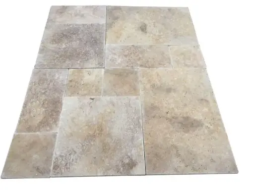 [221] Travertin  Walnut Noisette Big Opus Romain 