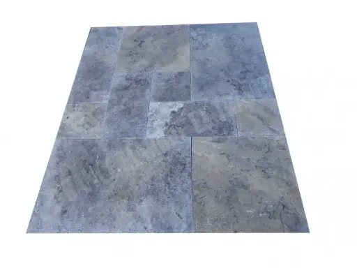 [1636] Travertin Silver Big Opus Romain 