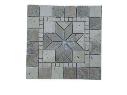 [3133] Travertin Beige - Noce Rosace 30,5x30,5 cm 