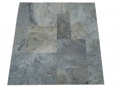 [3261] Travertin Silver Opus Romain 