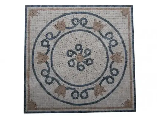 [1052] Travertin Multicolore Micro Rosace 61x61 cm 