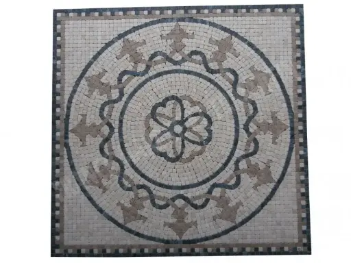 [1051] Travertin Multicolore Micro Rosace 61x61 cm 