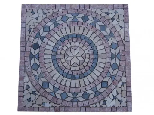 [1042] Travertin Multicolore Rosace 61x61 cm 