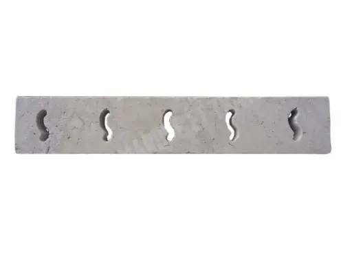 [1699] Travertin Beige Grille Serpent 9x50 cm  