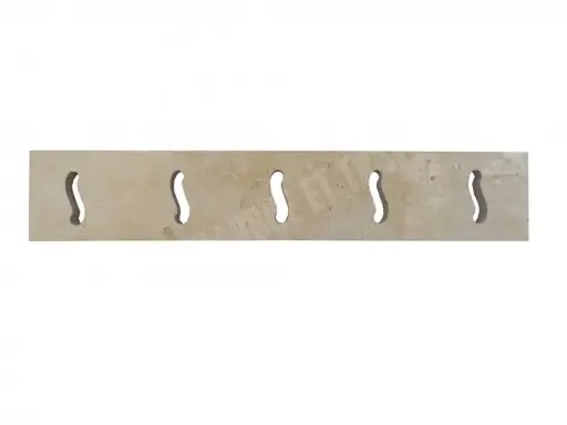 [661] Travertin Beige Grille Serpent 9x50 cm 