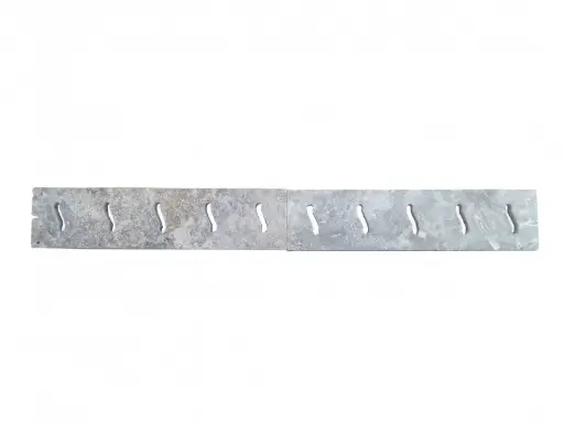 [2205] Travertin Silver Grille Serpent 12x50 cm 