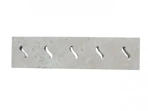 [1691] Travertin Beige Grille Serpent 12,5x50 cm 