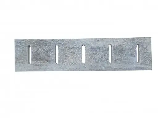 [1612] Travertin Silver Grille Rainure 12x50 cm 