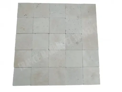 [412] Travertin Beige Clair Pavé 15x15 cm 