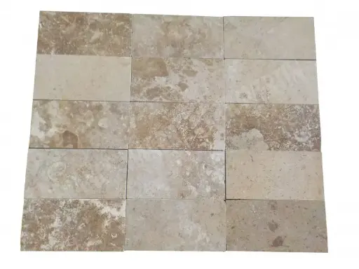 [051] Travertin Walnut Pavé 15x30 cm 
