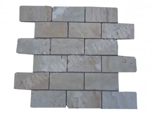 [2864] Travertin Leonardo Mosaique 4,8x10 cm 